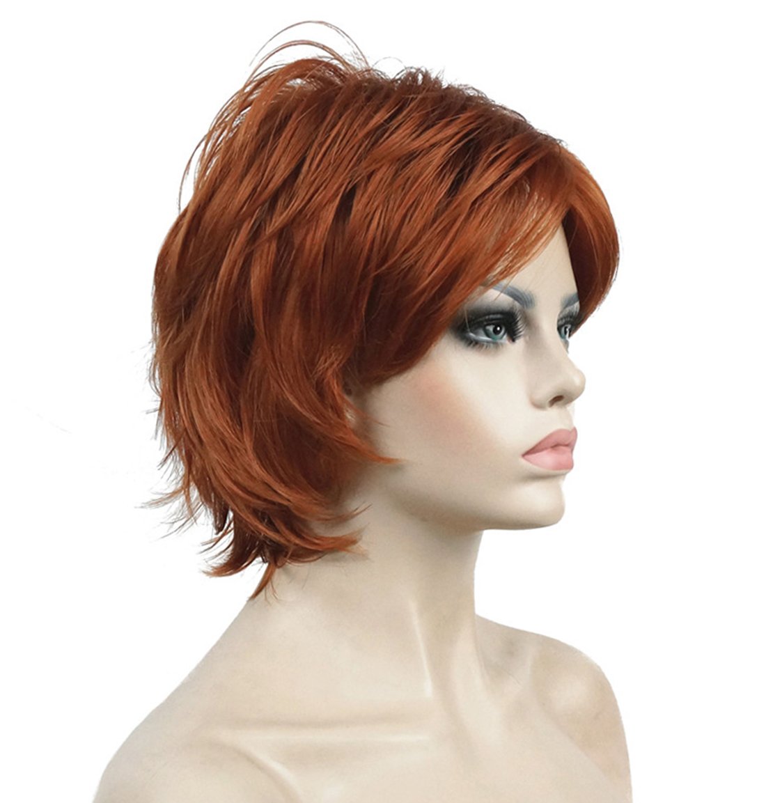 Lydell Short Layered Shaggy Full Synthetic Wig Wigs 130A Fox Red