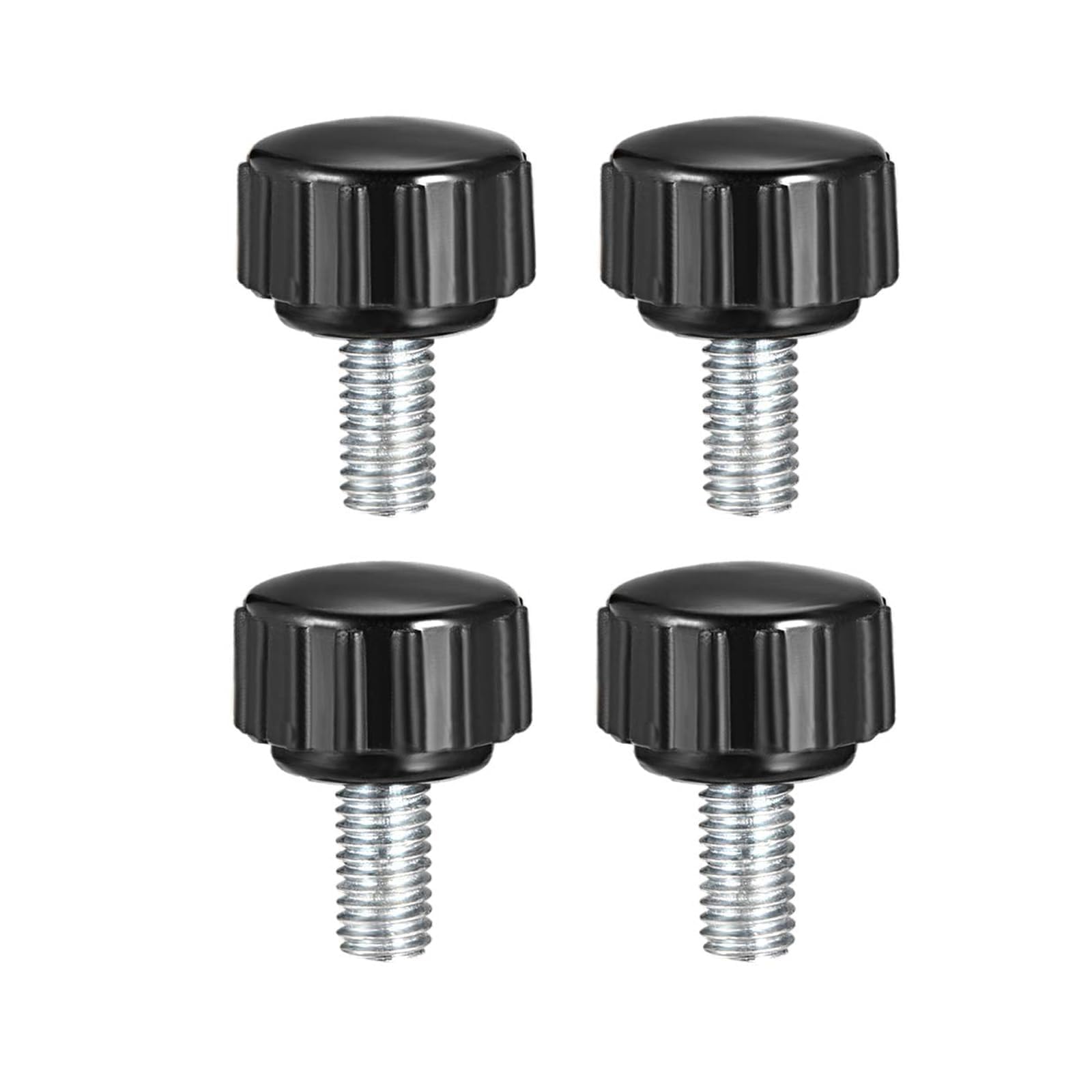 TOP-VIGOR 4Pcs M5x 10mm Male Thread Knurled Clamping Knobs Grip, Thumb Screw on Type Round Head Clamping Handle Bolt with Plastic Knobs 16mm Head Dia — image 1