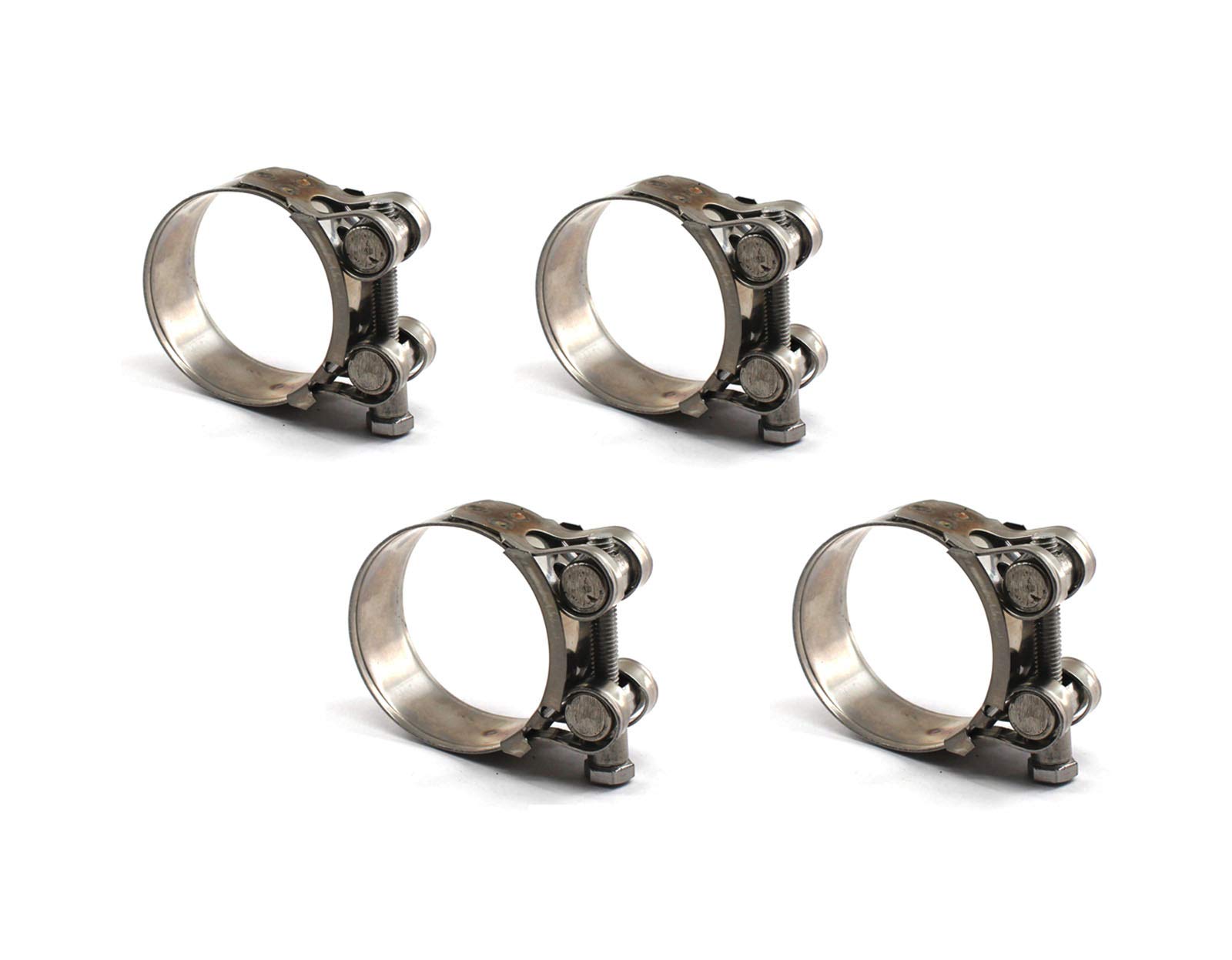 304 Stainless Steel Pack of 4 pcs Hose clamp Worm Gear Clip Pipe clamp Size Range 52-55mm