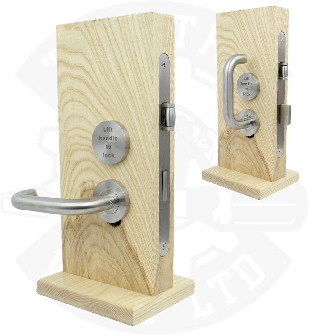 Zoo Hardware Lift to Lock Disabled Toilet Mortice Door Lock Stainless Steel