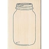 EK Success Inkadinkado Mason Jar Wood Stamp for Arts and Crafts, 2.75'' W x 4'' L