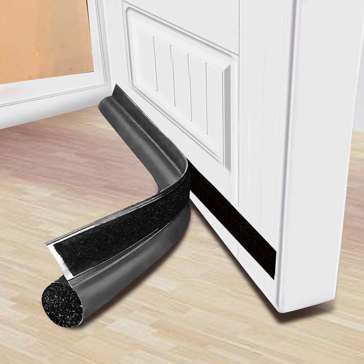 Draft Stoppers - MAXTID Door Draft Stoppers Brown 30inches Adjustable Door Bottom Seal Strip Stopper Stripping Door Insulation Door Sweeper