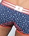 Croota Mens Underwear, Low-Rise Boxer Brief, Pattern Design, SM02M Blue Indigo