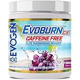Evogen Evoburn Caffeine Free- Thermogenic Fat Burner for Men & Women | Energy & Focus | Advanced Metabolism Booster Fat Burner Formula with MitoBurn & Caffeine | Grape Blast | 30 Servings