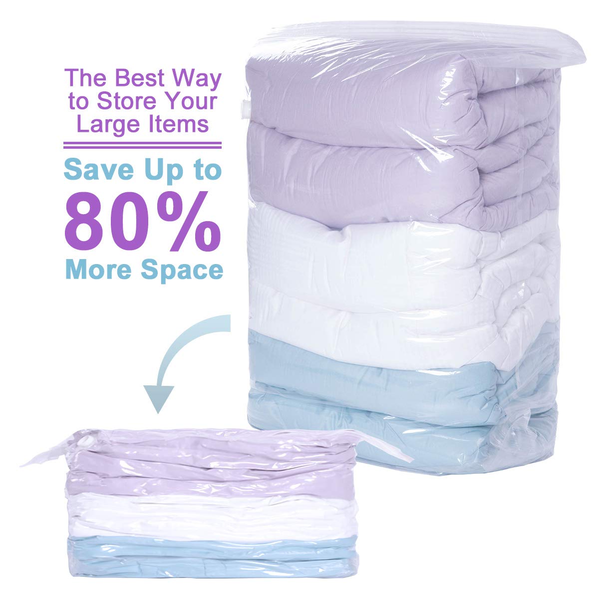 Taili Cube Vacuum Space Saver Bags Jumbo Size 6 Pack Of 31x40x15