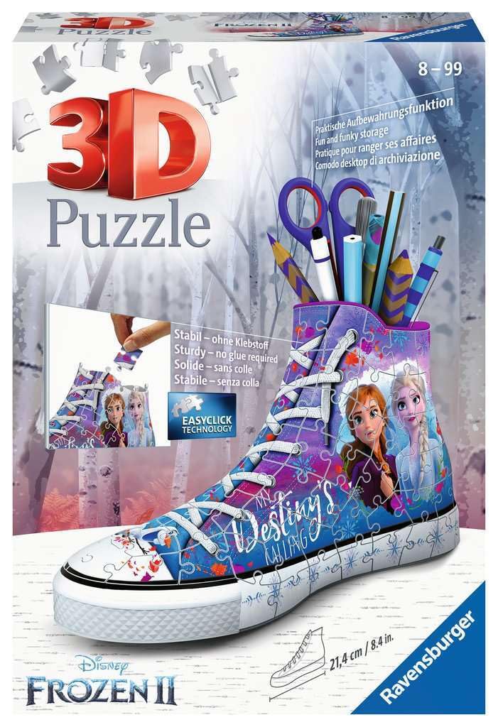 Ravensburger Disney Frozen 2, 3D Trainer 108 piece 3D Jigsaw Puzzle for Kids age 8 years and up. An ideal Desk tidy or Pencil pot