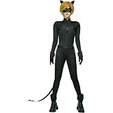 Micotaku Unisex Miraculous Official Licensed Adult Cat Noir Costume Set with Eye Mask, Ears, Wrist &amp; Ankle Covers