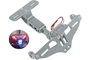 Worldmotop Motorcycle License Plate Bracket Fender Eliminator Kit Universal Replacement for Yamaha Kawasaki Honda Ducati Suzu