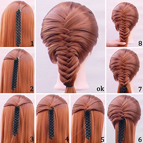 image for Donut Hair Bun Maker Kit, YaFex Hair Styling Disk with DIY French Brai