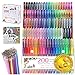 Cedar Markers Gel Pens. 200 Set with Unique Adult Coloring Book. 100 Pens Plus 100 Refills. Color Pens with Grip. Neon, Glitter, Metallic, Pastel Colors No Duplicates. Drawing Pens for Bullet Journal.
