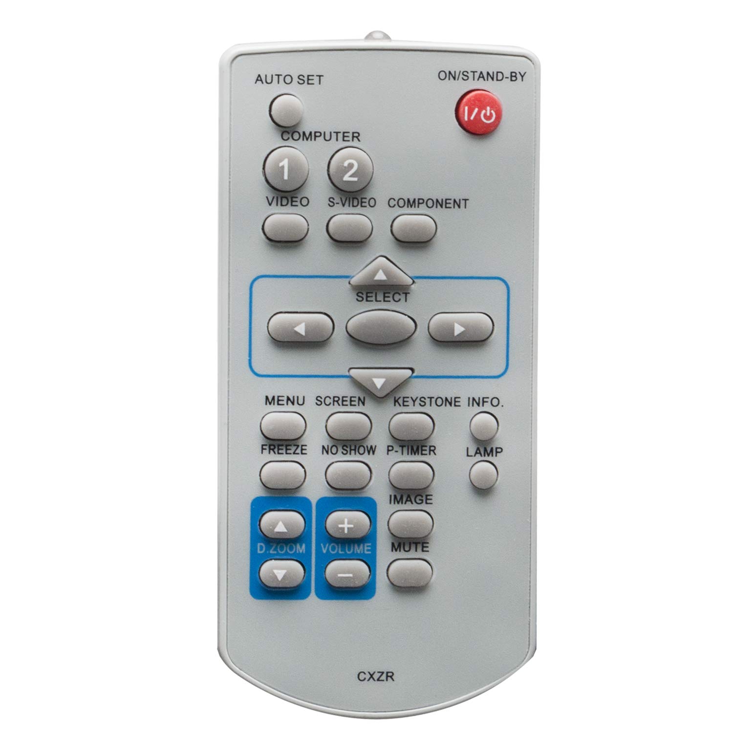 VINABTY CXZR Remote Controller replacement Fit for SANYO Projector PLC-XE33 PLC-WK2500 PLC-XC56 PLC-XD2200 PLC-XD2600 PLC-XK2200 PLC-XR201 PLC-XR251 PLC-XR301 PLC-XU106 PLC-XU106K PLC-XU350 PLC-XU300