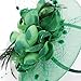 ACTLATI Fascinators Hat for Women Tea Party Headpiece Wedding Cocktail Flower Mesh Feathers Hair Clip 20s Flapper Fascinators