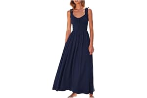 GOBUQIRAN Women's Summer Dresses Cute Sundresses for Women 2024 Maxi Milkmaid Dress for Women Plus Size Cocktail Dress