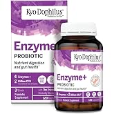 Kyolic Kyo-Dophilus Enzymes+ Probiotic, 120 Capsules | Multi-Strain Probiotic with Food Enzymes Complex for Nutrient Absorption and Digestive Support, Dairy-Free