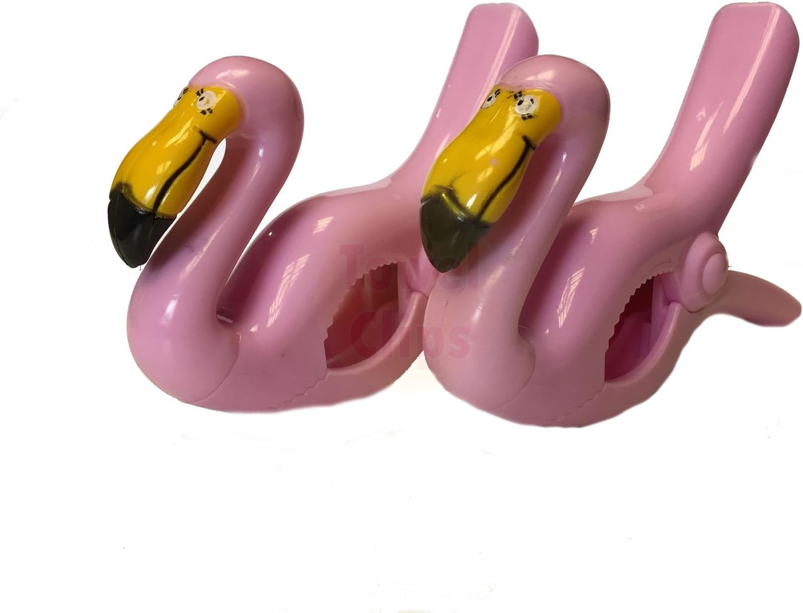 Pair of Sunlounger Towel Clips - Flamingo - Sunbed Holiday Cruise Towel Clip