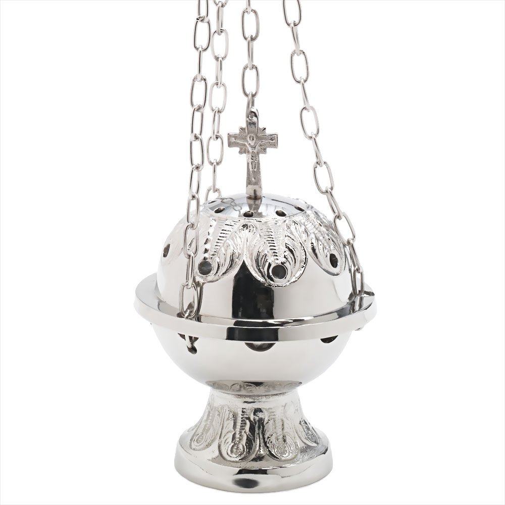 NKlaus Incense Burner with Insert Brass Handmade Gift 2924