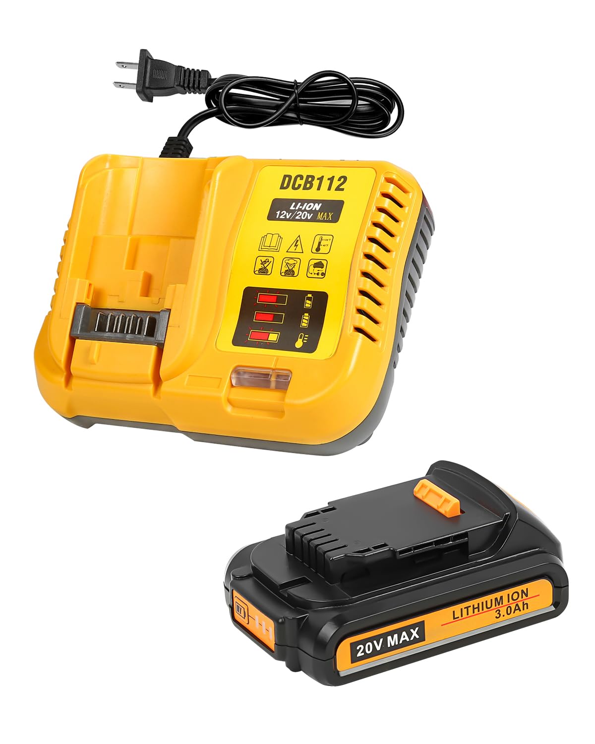 Photo 1 of Lenoya 3Ah 20V Replacement for Dewalt 20V Max Battery with DCB112 Charger 12/20V Max Charger