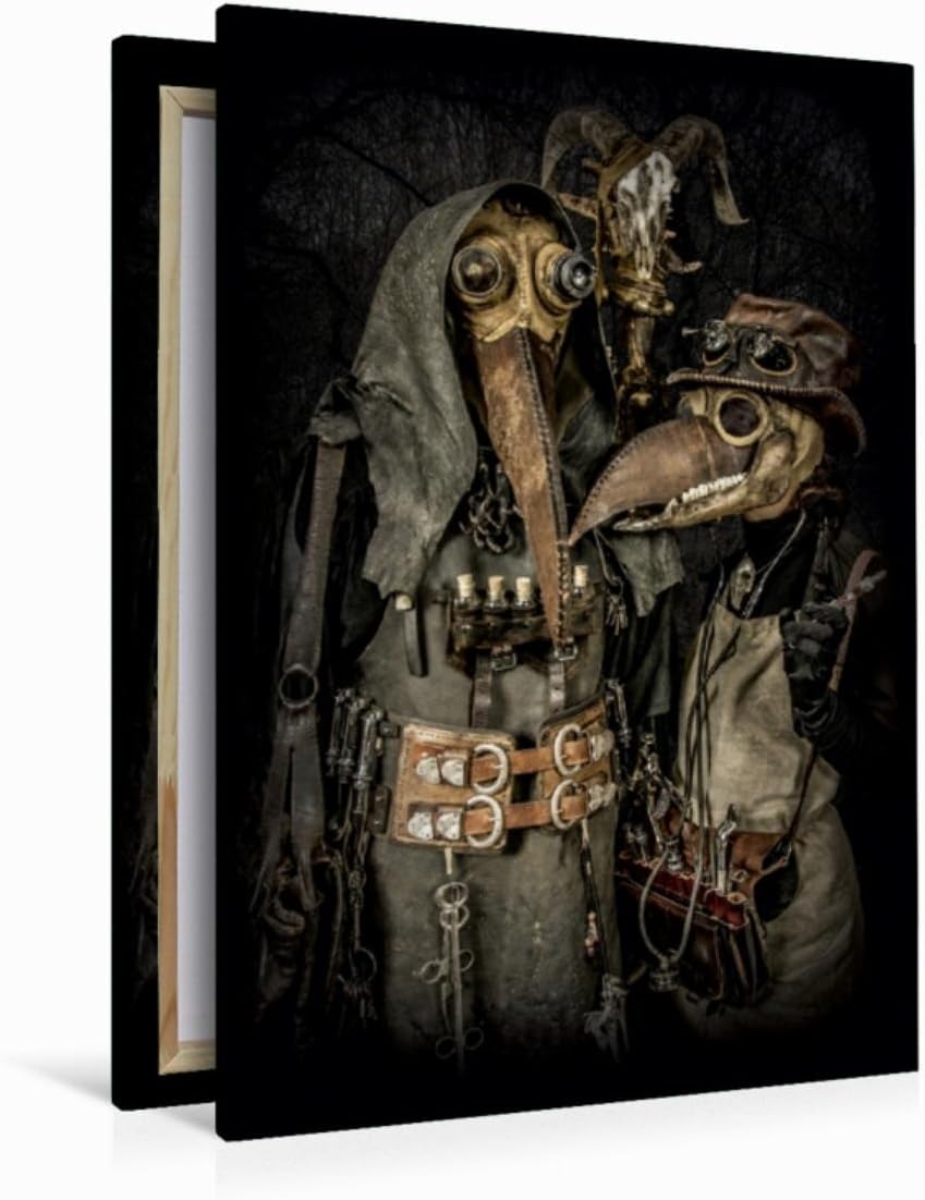 Calvendo Premium Textil Leinwand 80 X 120 Cm Hoch Format Steampunk Pest Doktoren Amazon De