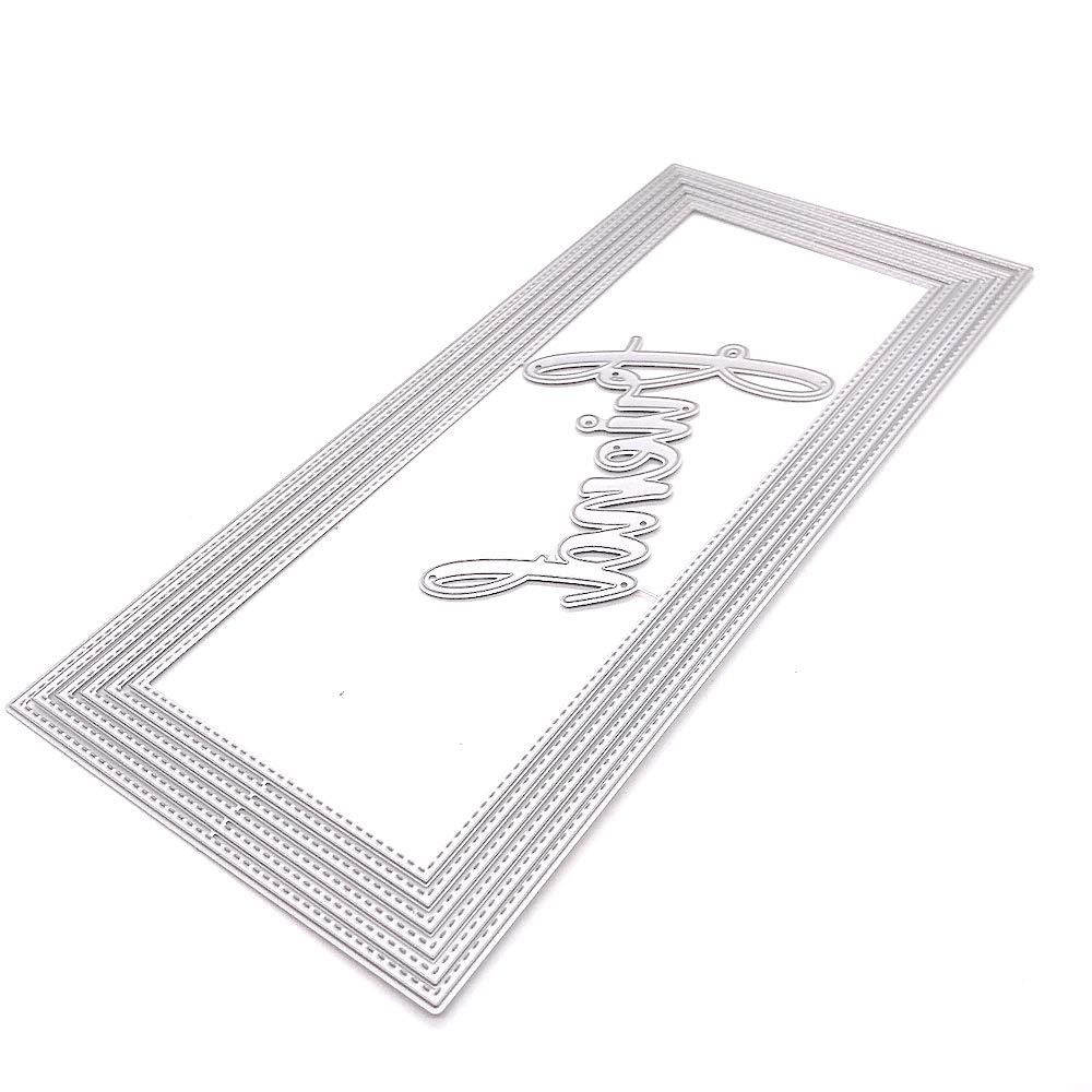 KSCRAFT Basic Stitched Nesting Slimline Die Metal Cutting Dies Stencils for DIY Scrapbooking Decorative Embossing DIY Paper Cards