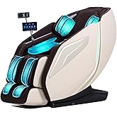RelaxRelife Full Body Zero Gravity Massage Chair with Body Scan 4D Intelligent Shiatsu Strecth Massage, Back/Leg Heated with AI Voice Control Bluetooth Speaker Airbags SL Track Massage Coffee