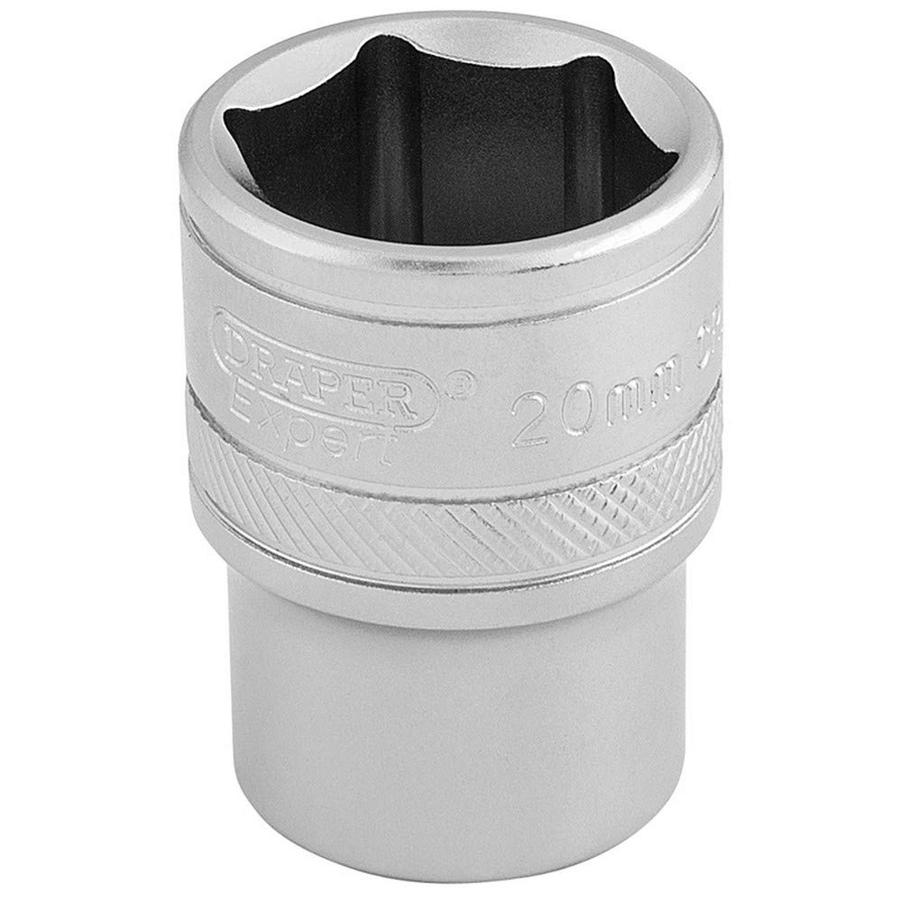 Draper 16610 1/2" Square Drive 6 Point Socket, 20mm Size