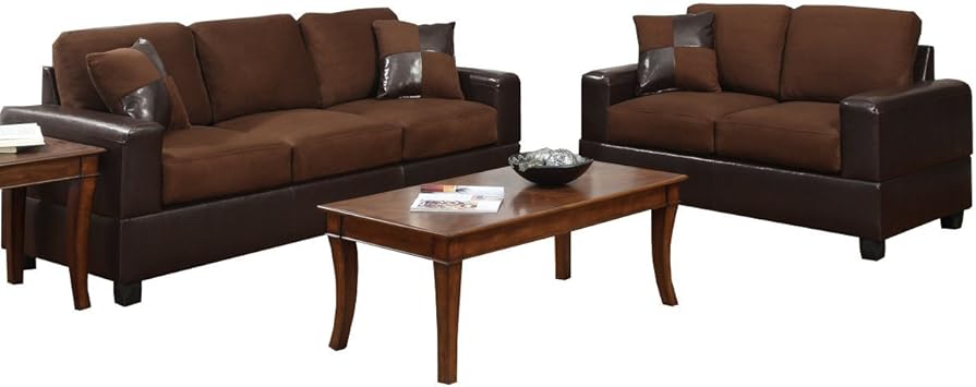 Amazon Com Bobkona Seattle Microfiber Sofa And Loveseat 2 Piece