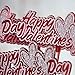 Pack of 12 Happy Valentine's Day Plastic Hearts Floral Stems - Sweet and Romantic Red and Glitter Heart Pick Decorations for Bouquets, Wreaths, Roses, and Flower Arrangements (11
