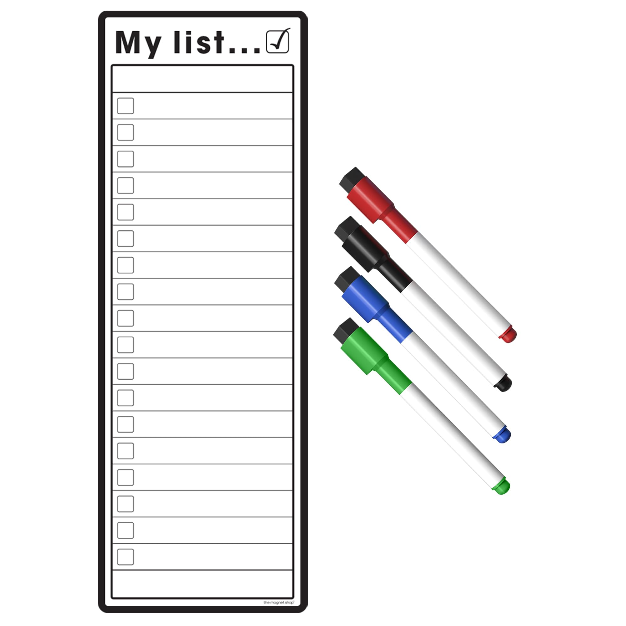 TMS Magnetic to Do List and Weekly Planner Slim A3 | Organise Your Chores, Housework, Office and Business Tasks with Our Dry Wipe Boards | 4 Magnetic Dry Erase Pens! (White, S3)
