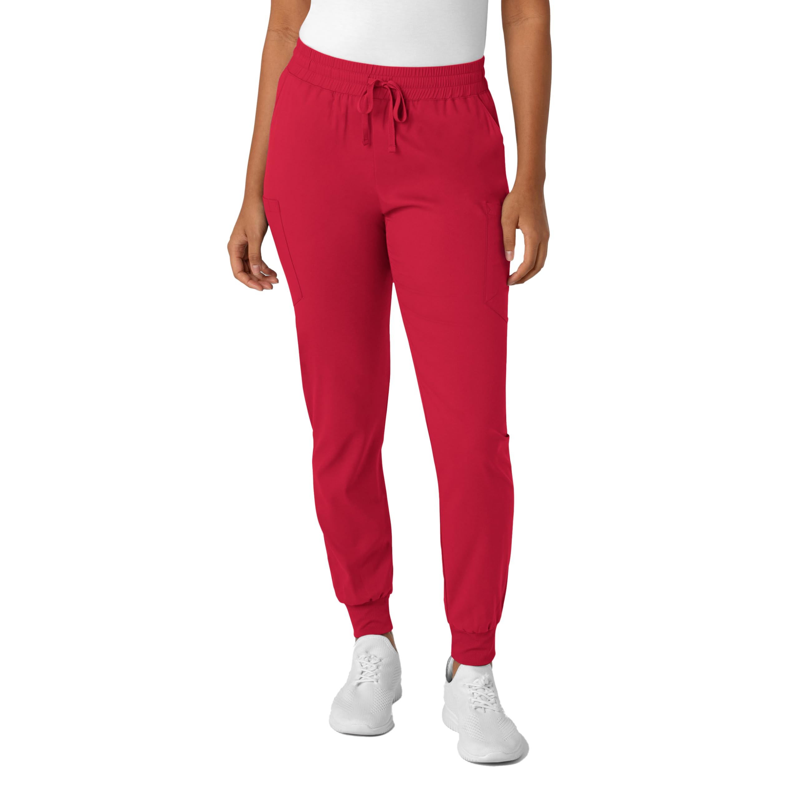 Photo 1 of Wink Scrubs for Women, Boundless, Joggers Pants with Drawstring and 6 Pockets, Red, M