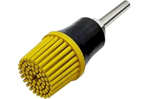 HIEMTE HIEMIE Tools 1Inch Bristle Disc Grit 80# (Yellow) with 1 Inch Shank Attachment Abrasive Coating Removal Disc for Metal