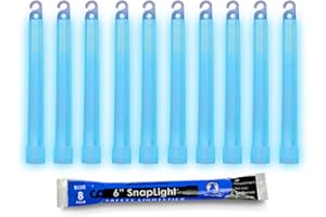 Cyalume SnapLight Industrial Grade Chemical Light Sticks, Blue, 6-Inch Long, 8 Hour Duration (Pack of 10)