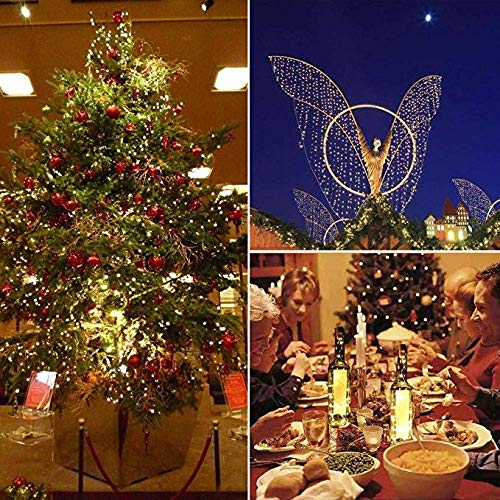 Bottle Lights, HTLY SPR 6 Packs Imitation Cork Copper Starry Wine Bottle Lights, Battery Powered Warm White Wire Bottle Lights for Bedroom, Parties, Wedding, Decoration(2m/7.2ft Warm White)