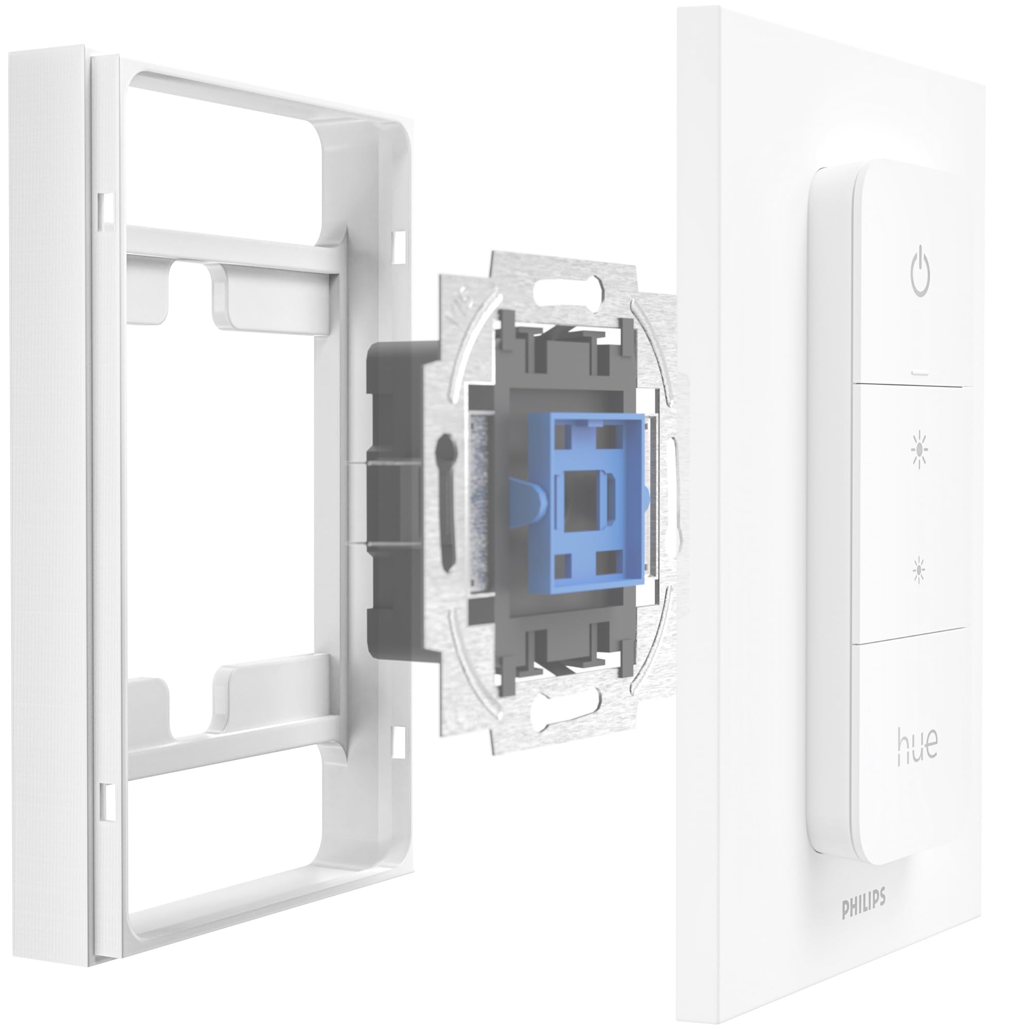 Universal Light Switch Cover Compatible with Philips Hue Dimmer Adapter V2 White