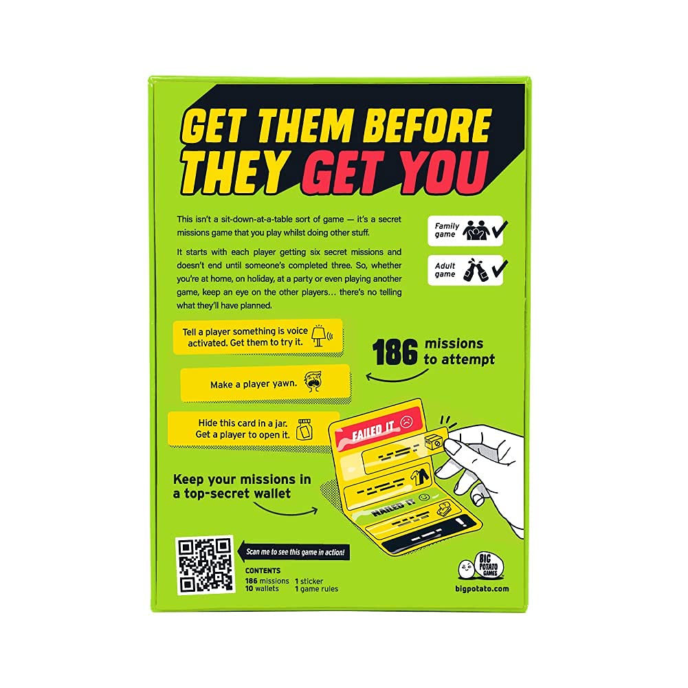 Big Potato Don't Get Got (2021 Edition): Award Winning Secret Missions Party Game for Adults and Family
