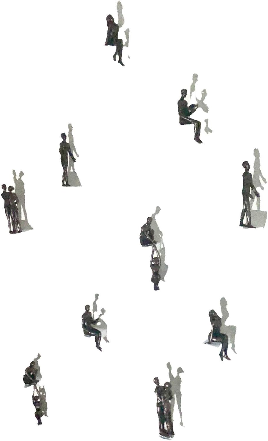 Haute Collage Emotive Figurines Modern Wall Hanging (Faith (Man holding a hanging woman)), Bronze - Image 5