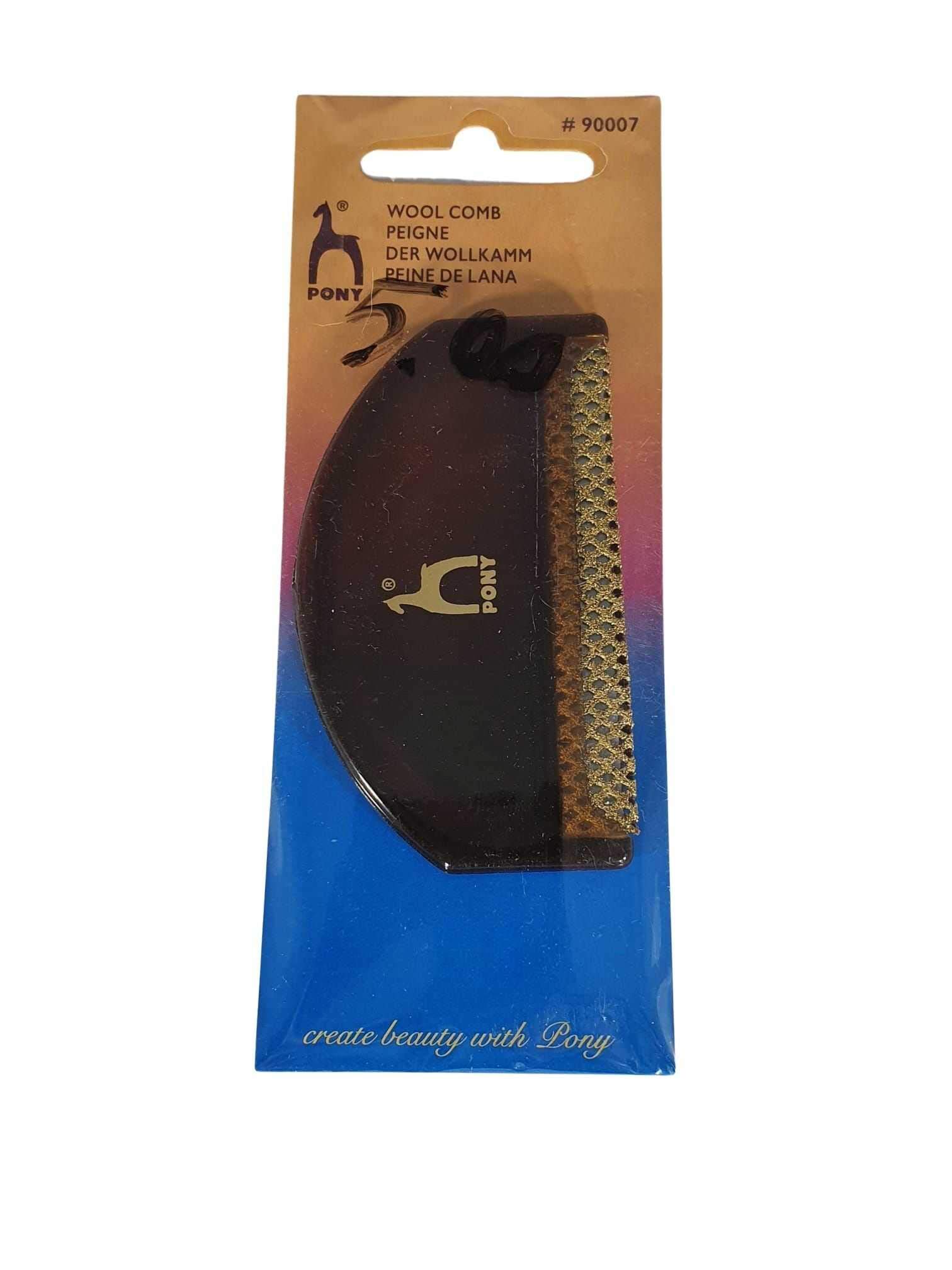 Pony Wool Comb, Aluminium, Multi-Colour, 5.6 x 5.7 x 14.2 cm