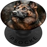 German Shepherd Portrait PopSockets Adhesive PopGrip