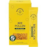 Beekeeper's Naturals 100% Raw Bee Pollen Stick Packs, Amino Acids | Natural Preserved Enzymes, Source of Vitamin B, Minerals,