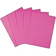 Astrobrights Colored Paper, 24 lbs., 8.5" x 11", Fireball Fuchsia, 500 Sheets/Ream (22681/21688)