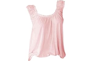 Mzkdieey Summer Tank Tops for Women Shirred Straps Pleated Shirts Casual Square Neck Sleeveless Tee Tops Beach Blouses