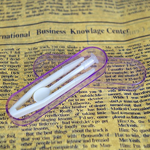Gracefulvara 5 Sets Contact Lenses Plastic Tweezers Insert Remover Random Color