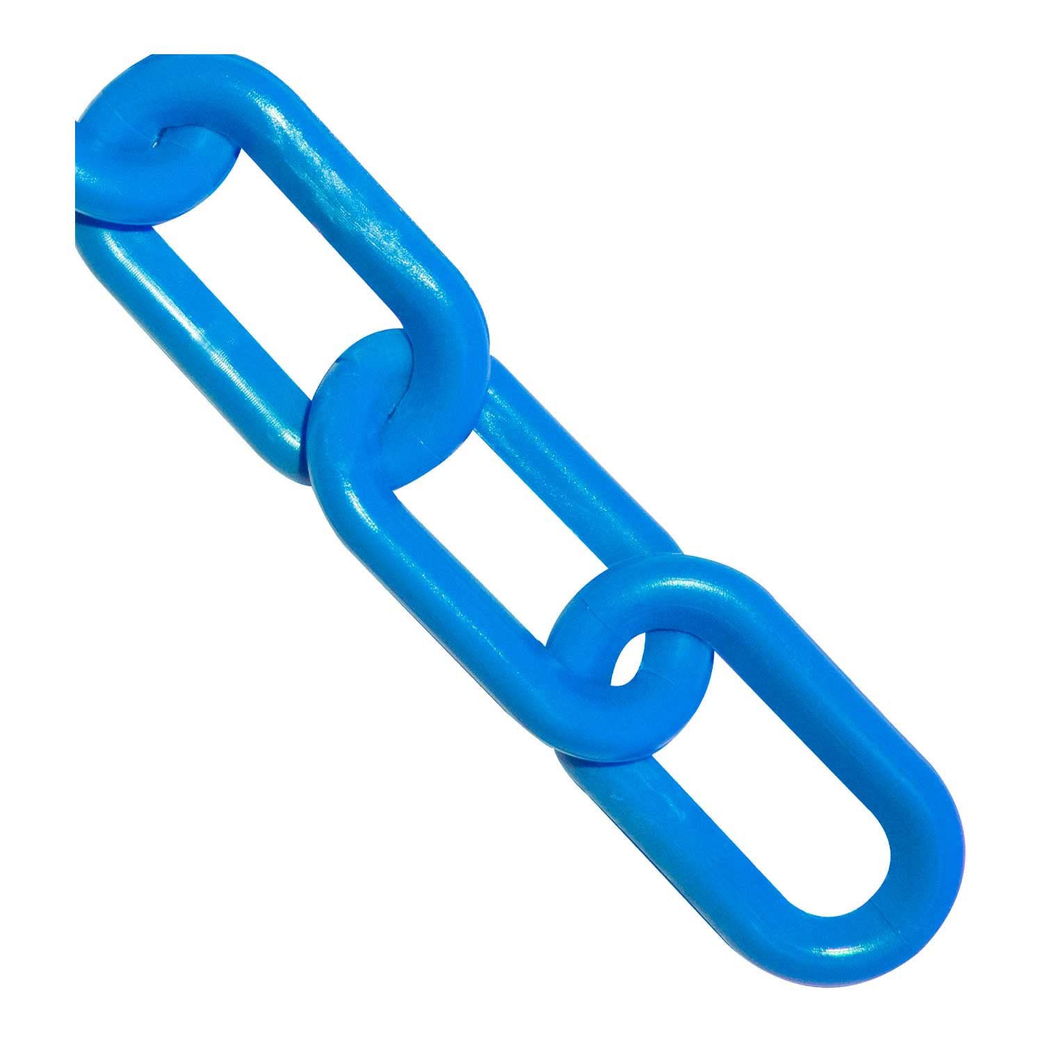 Mr. Chain Plastic Barrier Chain, Sky Blue, 1.5-Inch Link Diameter, 100-Foot Length (30024-100) Image