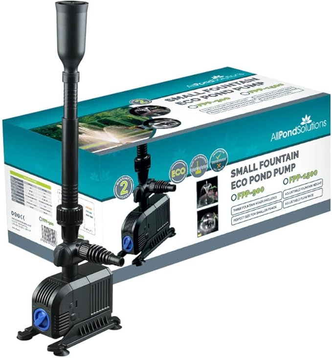 All Pond Solutions Pump with Fountain Attachments Aquarium Accessories