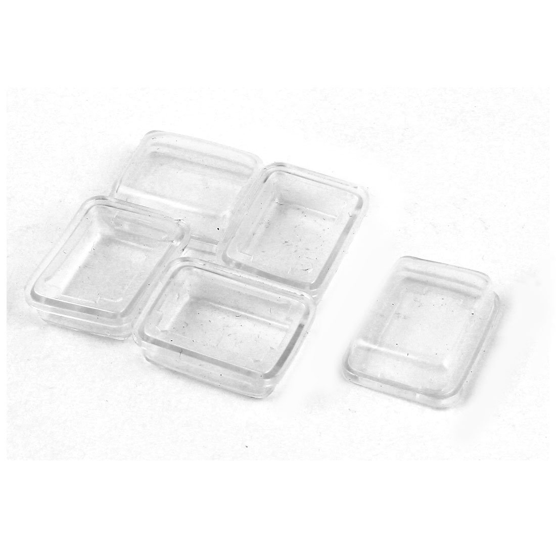 sourcingmap 5 Pcs White Clear Silicone Waterproof Rocker Switch Protect Cover Rectangle Cap