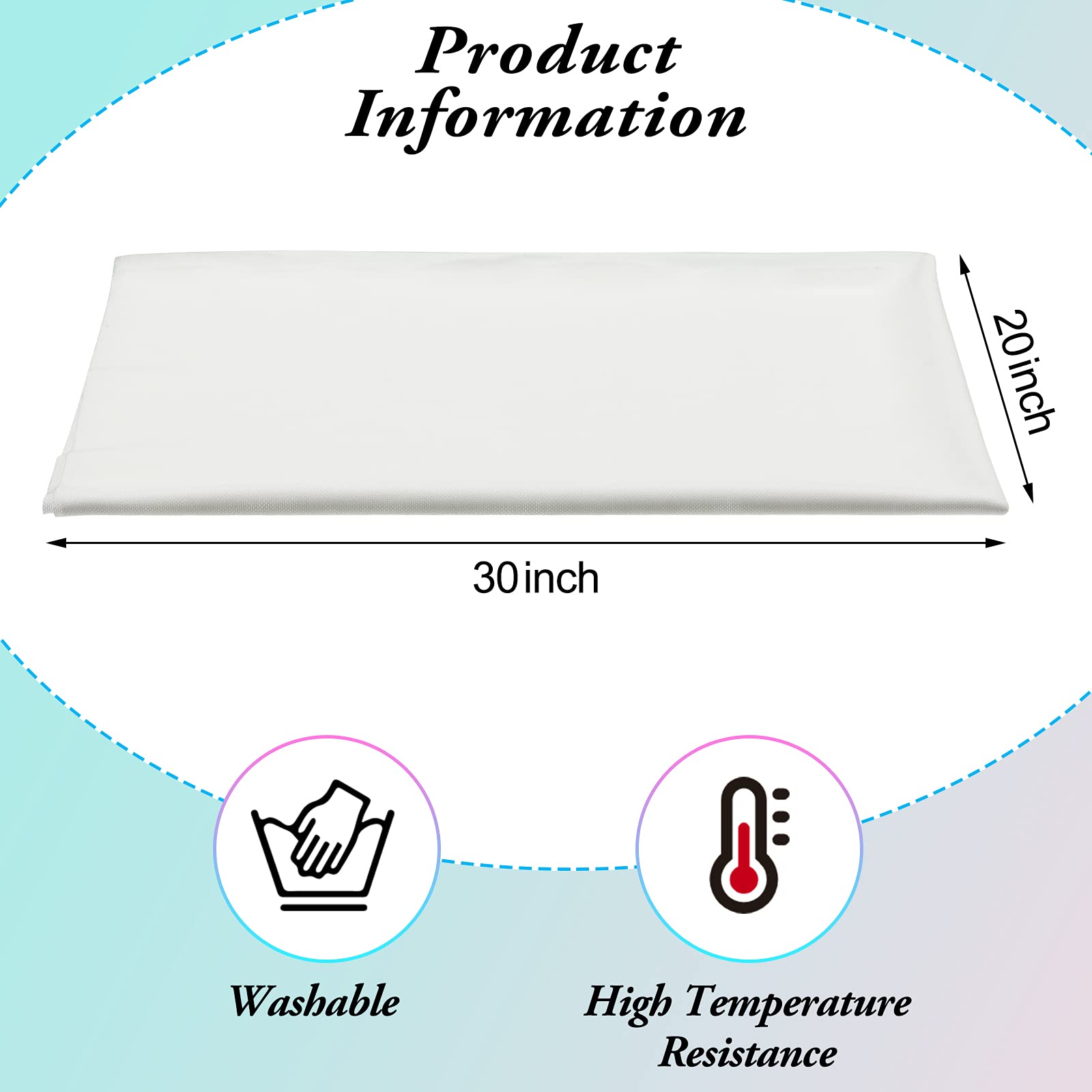 Tegeme 2 Pcs Pressing Cloth for Ironing Silk Organza Cloth Pressing for Iron 20 x 30 Inch Fabric Press Clothing Sewing and Ironing Fabric Protector Press Tool