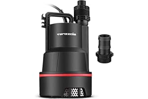 Tenzzola Sump Pump, 1/3 HP 2400GPH Submersible Utility Water Pump, Thermoplastic Portable Electric Water Removal Transfer Pump with 16.4FT Cord for Swimming Pool Basement Garden Pond Tubs Draining