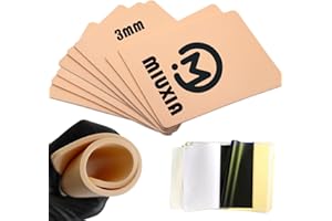 MIUXIA 3MM Tattoo Skin Practice Kit Fake Skin Stencil Paper Kit Includes 5Pcs Best Silicion Thick Skin Double Sided and 20Pcs