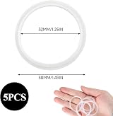DNSHAN 6Pcs 38mm Sink Plug Gasket Rubber Seal Ring for Bathroom Basin Drain view 2