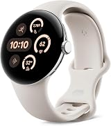 Google Pixel Watch 3 41 mm Polished Silver Aluminium Porcelain Band Wi Fi
