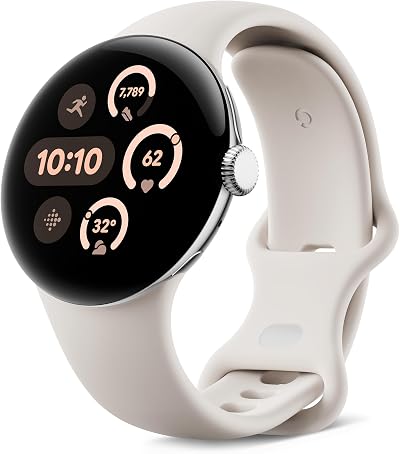 Google Pixel Watch 3 41mm LTE Polished Silver Aluminium Porcelain Band